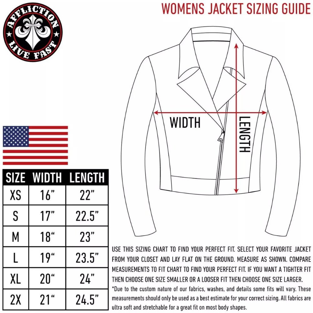 AFFLICTION Leather TRUE DESTINY WOMEN'S JACKET Bla - Picture 5 of 12